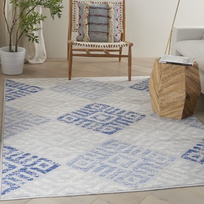 Elysian Gray Geometric 4' x 6' Synthetic Reversible Rug