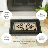 Evergreen Cambridge Monogram Burlap Sassafras Indoor Outdoor Switch Doormat Letter D 1'10"x10" Brown - 2 of 4