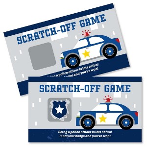 Big Dot of Happiness Calling All Units - Police - Cop Birthday Party or Baby Shower Game Scratch Off Cards - 22 Count - 1 of 4