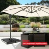 Costway 4pcs Fillable Patio Offset Cantilever Umbrella Base Stand Heavy-Duty  Square - 2 of 4