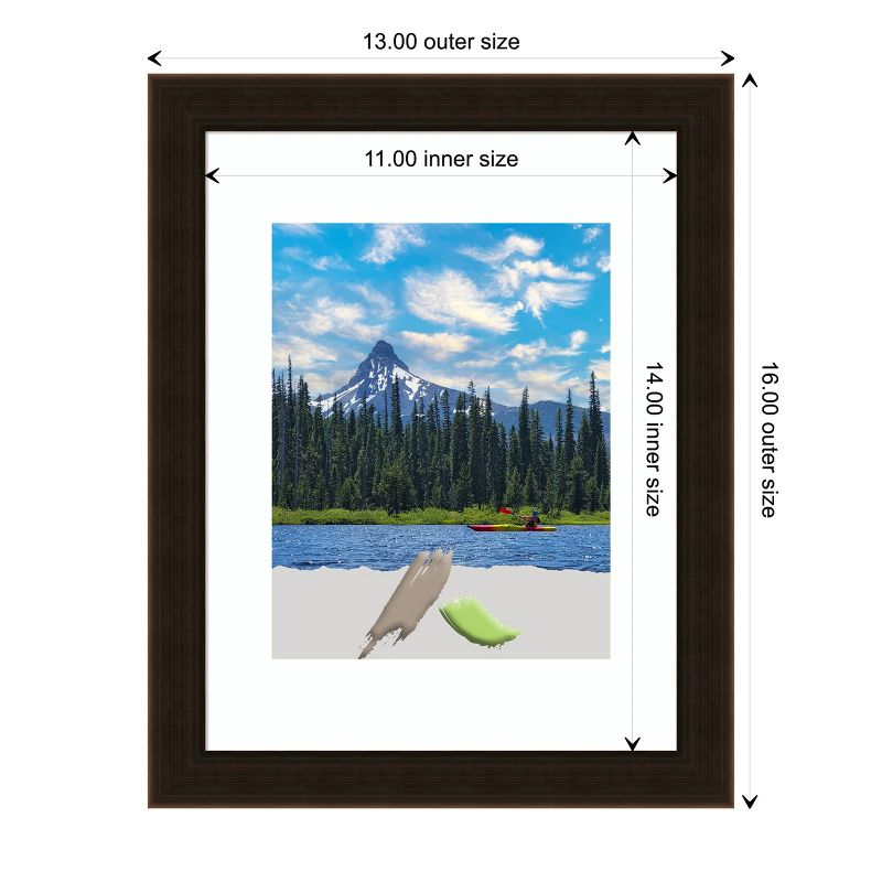 Amanti Art Espresso Brown Wood Picture Frame, 5 of 11