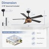 Airsurfer 48-inch Wood Reversible 5-Blade Ceiling Fan with Light and Remote - 3 of 4