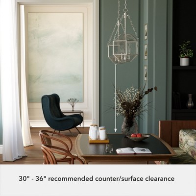 Hunter Fans 13.25" Indria Pendant Light Brushed Nickel Ceiling Fixture Dimmable 3-Bulb Design for Indoor Spaces