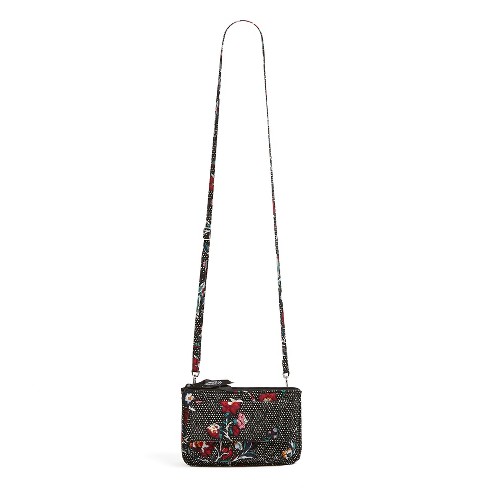 Vera Bradley Women's Cotton Triple Compartment Crossbody Bag Perennials  Noir : Target