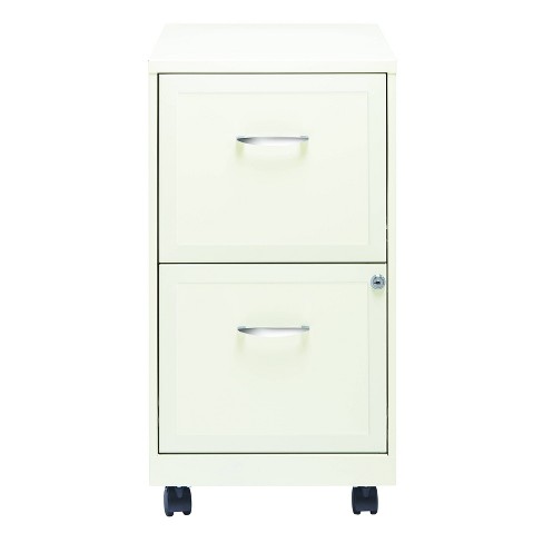 Hirsh Industries Space Solutions File Cabinet On Wheels 2 Drawer Pearl White Target