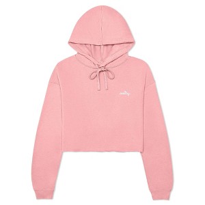 Dalix Salty Embroidery Fleece Hoodie Cropped Long Sleeve Drawstring Fall Spring Womens - 1 of 4