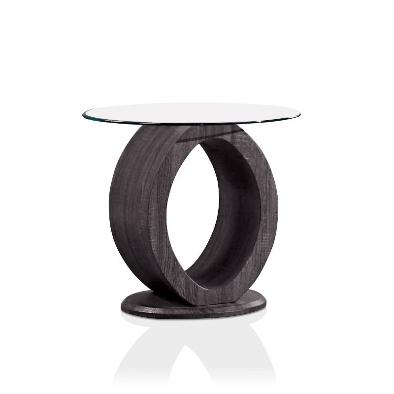 Olympiad Glass Top End Table - miBasics, 1 of 9