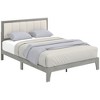 HOMCOM Full Size Bed Frame with Upholstered Headboard, Full Platform Bed Frame with Wooden Slats, No Box Spring Needed, Easy Assembly, Gray - 4 of 4