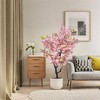 Artificial Cherry Blossom Tree, Tall Potted Faux Cherry Blossom Tree Plants in Pot with Lifelike Trunk for Home Office Bedroom Porch - 3 of 4