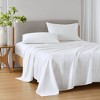 510 Design Full Cotton 144 Thread Count 100% Cotton Solid Sheet Set White - image 2 of 4