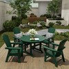 WestinTrends 5 Piece Outdoor Patio Dining Round Table and Shell Back Armchair Set - 2 of 4