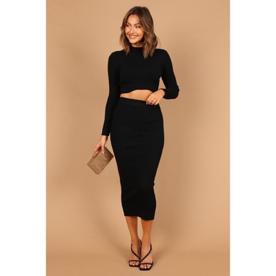Petal And Pup Claire Knit Two Piece Set - Black S/m : Target