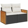 vidaXL Garden Sofa Set Black, Cream white - 4 of 4