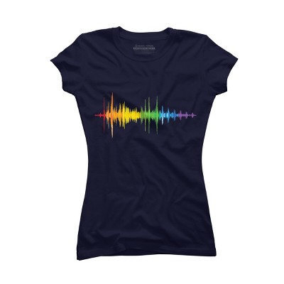 Adult Design By Humans Soundwave Rainbow Pride By Truemilk T-Shirt