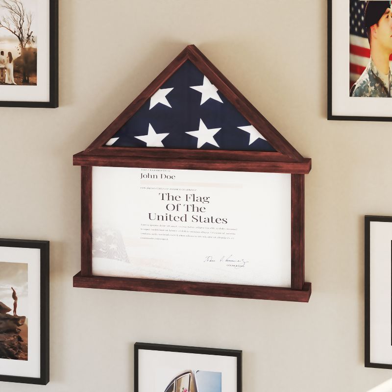 Merrick Lane Flag Display Case with Certificate Holder, 6 of 13