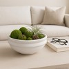 Decorative Textured Round Bowl for Coffee Table - Contemporary Centerpiece Table Decoration, Living Room, and Home Decor Accent - 6", White - 2 of 4