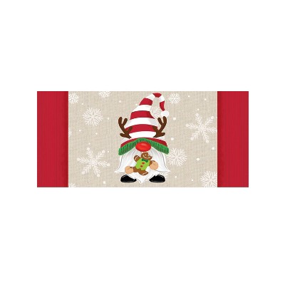 Evergreen Holiday Gnome Sassafras Indoor Outdoor Switch Doormat 1'10"x10" Multicolored
