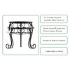 Nature Spring Plant Stands Set of 2 Indoor/Outdoor Nesting Wrought Iron Inspired Metal Round Decorative Potted Plant Display - 2 of 4