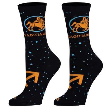 Cool Socks, Zodiac Sign Fun Astrology Gifts for Women, Crew Length, Adult