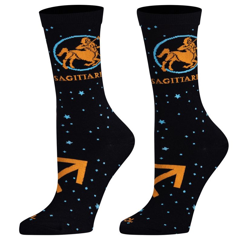 Cool Socks, Zodiac Sign Fun Astrology Gifts for Women, Crew Length, Adult, 1 of 6