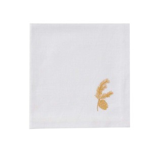 Patricia Heaton Home Gold Embroidered Pinecone Napkin Set of 4 - 1 of 3