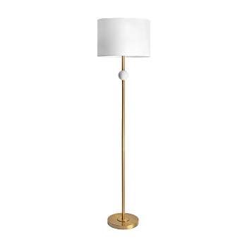 nuLOOM Saxman 63" Marble Floor Lamp Lighting - Gold 63" H x 16" W x 16" D