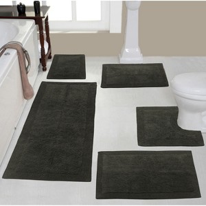 Home Weavers Luxury Collection 100% Cotton Tufted Bathroom Rug Set, Non-Slip Latex Bath Rug Set - 1 of 4