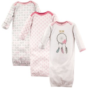 Hudson Baby Infant Girl Cotton Gowns, Dream Catcher, Preemie-Newborn - 1 of 1