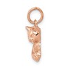 Black Bow Jewelry 14k Rose Gold 2D Cat and Ball Charm and Pendant - 2 of 4