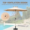 CAVINAS 10 FT Patio Umbrella with Push Button Tilt and Crank,Market Umbrella with 8 Sturdy Ribs for Backyard,Poolside,Deck, - 4 of 4
