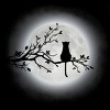 Men's Design By Humans The Cat and The Moon By Maryedenoa T-Shirt - 2 of 4