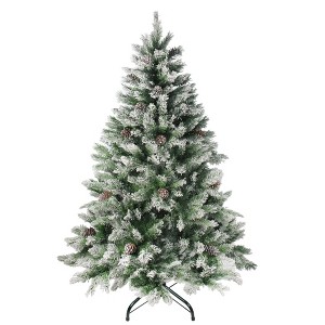 Northlight Medium Flocked Angel Pine Artificial Christmas Tree - 6' - Unlit - 1 of 4