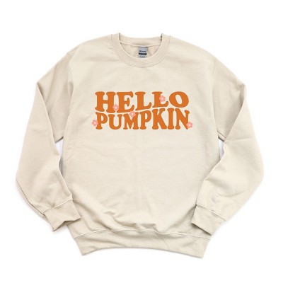 Simply Sage Market Women's Graphic Sweatshirt Hello Pumpkin Flowers