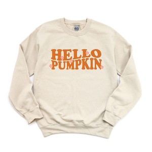 Simply Sage Market Women's Graphic Sweatshirt Hello Pumpkin Flowers - 1 of 4