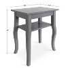 Kate and Laurel Lillian Rectangle MDF Side Table, 18x12x24, Gray - 2 of 4