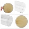 Unique Bargains with Bamboo Lid & Spoon Decorative Jars Wood Color Clear 1 Set - 4 of 4