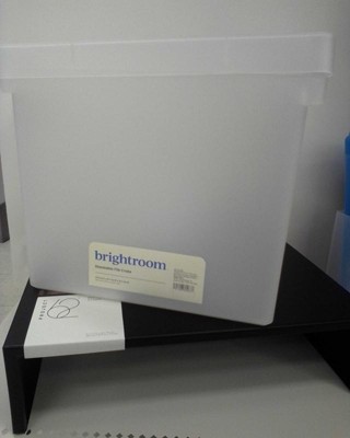 Canvas Hanging File Organizer With Lid Cream - Brightroom™ : Target