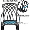3 Piece Bistro Set Table and Chairs Set of 2 Outdoor Patio Set Cast Aluminum Bistro w/ 2 Chairs, Table, for Indoor Outdoor Backyard, Deck, Balcony - 2 of 4