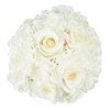 Nature Spring Hydrangea and Rose Floral Arrangement with Vase - 10" x 10", Cream - 3 of 4