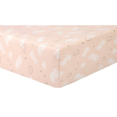 Trend Lab Cloud Sprinkles Flannel Fitted Crib Sheet