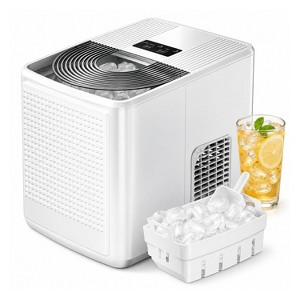 Electactic Countertop Ice Maker, 27Lbs/Day, 9 Bullet Ice Cubes in 6 ...