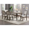 Asian Hardwoods and Fabric Upholstered Side Chair (Set of 2) with Wood-Framed Back, Easy-Care Fabric, and Toffee Finish - 4 of 4