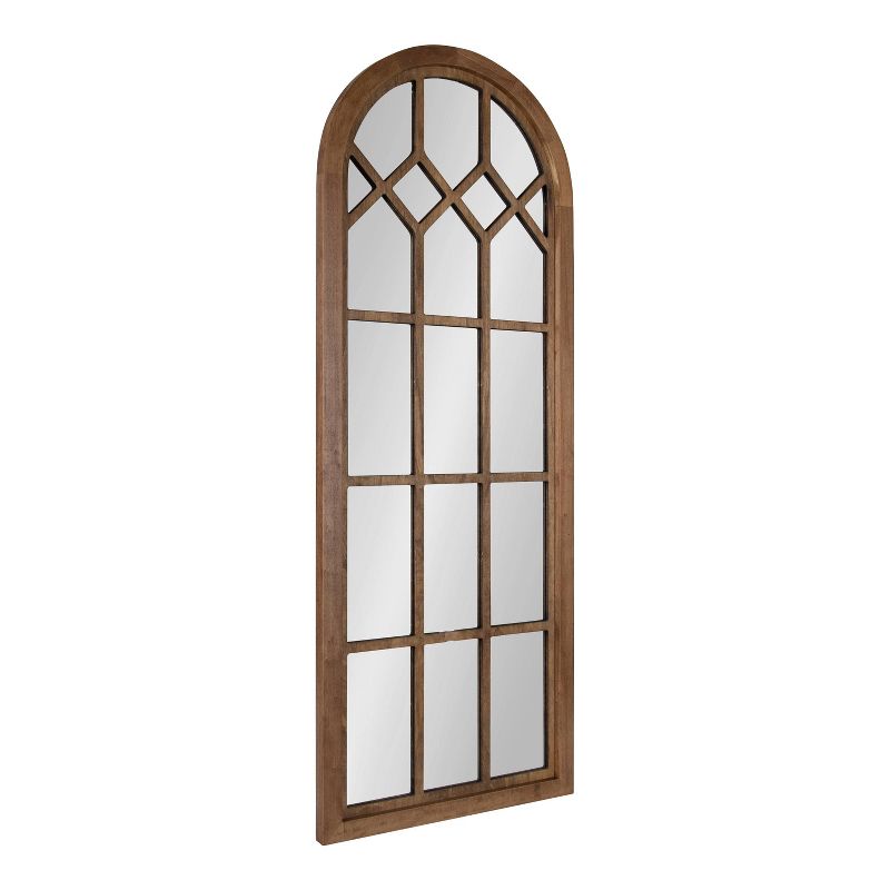 18&#34; x 47&#34; Gilcrest Windowpane Wall Mirror Rustic Brown - Kate &#38; Laurel All Things Decor, 1 of 8