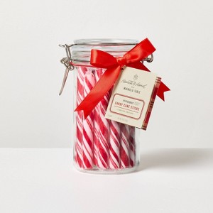 Peppermint Sticks in Glass Latch Jar Christmas Candies - 8.4oz - Hearth & Hand™ with Magnolia Table - 1 of 3