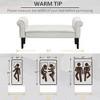 Sapphtopaz Ottoman with Rolled Arms Button Tufted Ottoman Bench Bedroom Entryway Bench Furniture for Bedroom, Entryway - 2 of 4