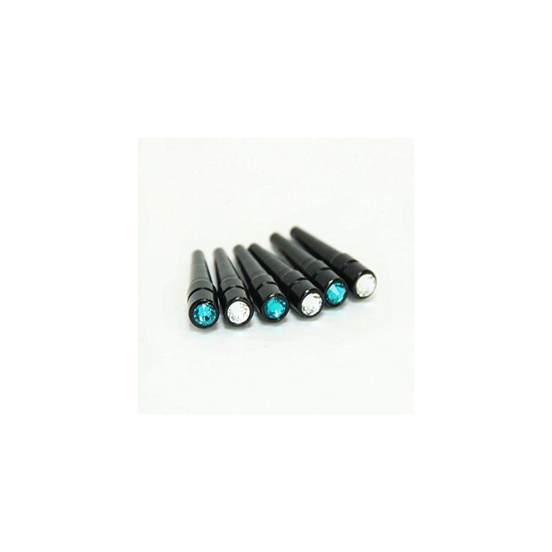 Swarovski Austrian Crystal Cribbage Pegs in Assorted Colors - Set of 6 Black Metal Pegs Included, 1 of 4