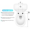 Bidet Toilet Seat Elongated for Toilet, Dual Nozzle Self-Cleaning PP Bidet Attachment, Non-Electric Feminine Hygiene Toilet Seat Cover for Women - 3 of 4