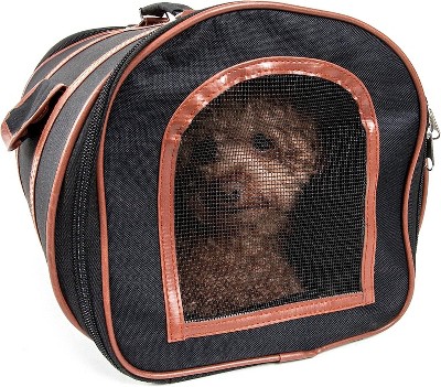 Medium Black and Brown Nylon Airline Approved Pet Carrier