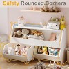 Petrimins  Toy Storage Organizer for Kids, Toy Storage Cabinet with Drawers, Boys and Girls Toy Shelf with Wheels, Kids Bookshelf for Bedroom - 4 of 4