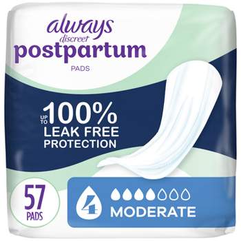 Always Discreet Postpartum Moderate Maxi Pad - 57ct